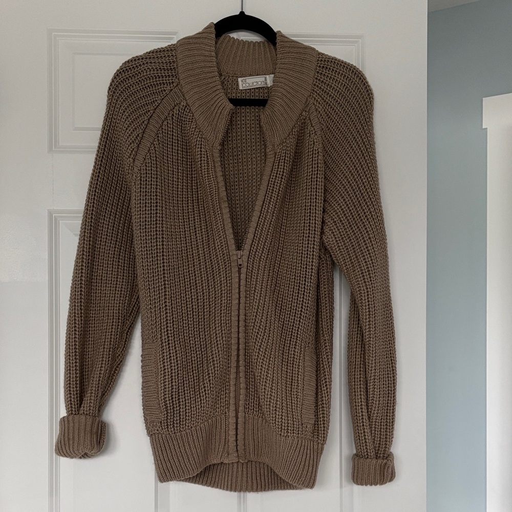 Cozy Tan Women's Knit Cardigan